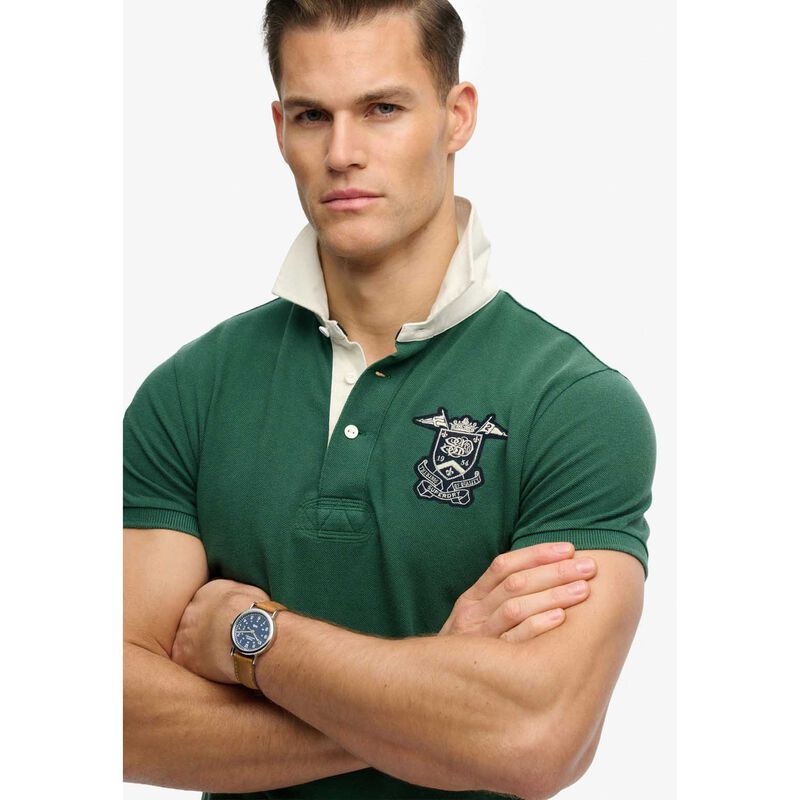 Superdry Vintage Pique Rugby Polo image number 2